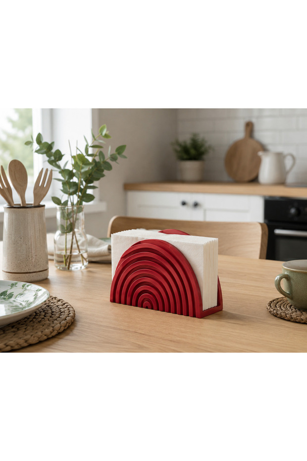 Crescent Napkin Holder Decorative Desktop Napkin Holder Modern Kitchen Tableware Accessory 3D Printing