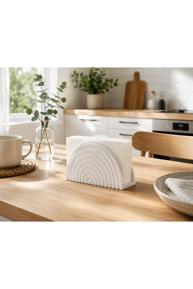 Crescent Napkin Holder Decorative Desktop Napkin Holder Modern Kitchen Tableware Accessory 3D Printing