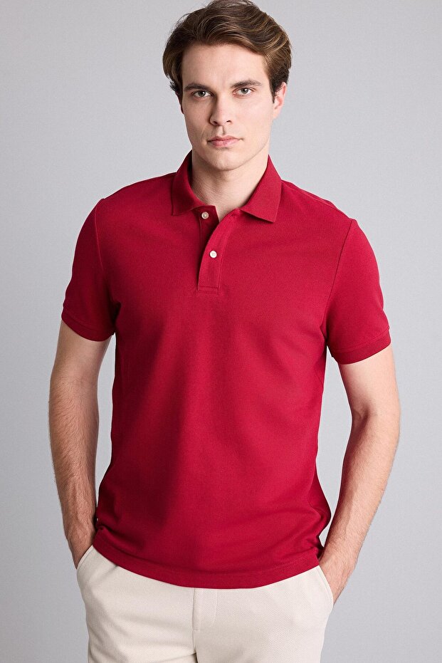 100% Cotton Regular Fit Short Sleeve Polo T-Shirt E9504Ax26Au