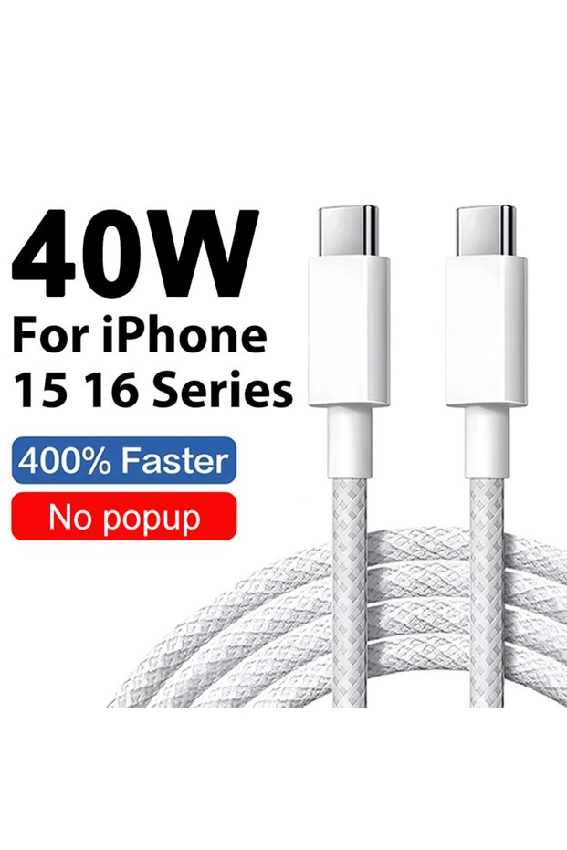 15-16 Serie Cable 1M PD 40W For iPhone Charger USB C Chargers For iPhone 16 15 14 13 12 11 Pro XS Ma