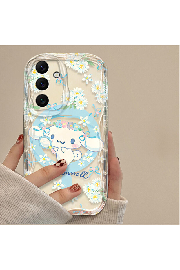 Clear Galaxy A16 Melody Kuromi Cinnamoroll Floral Case for Samsung Galaxy A06 A16 A26 A36 A56 A05S A