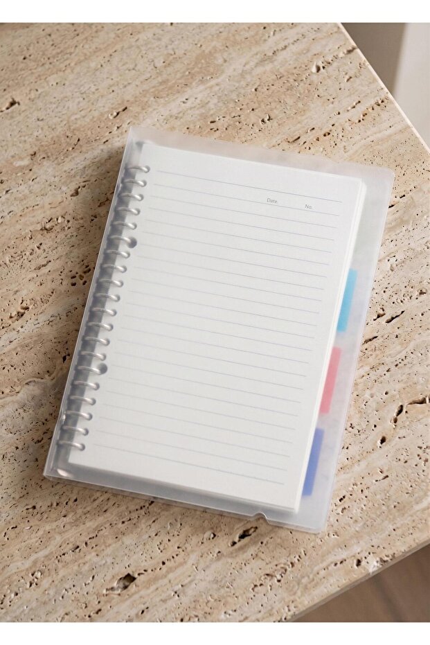 دفتر ملاحظات حلزوني مخطط A5 مقاس 21 × 15 سم