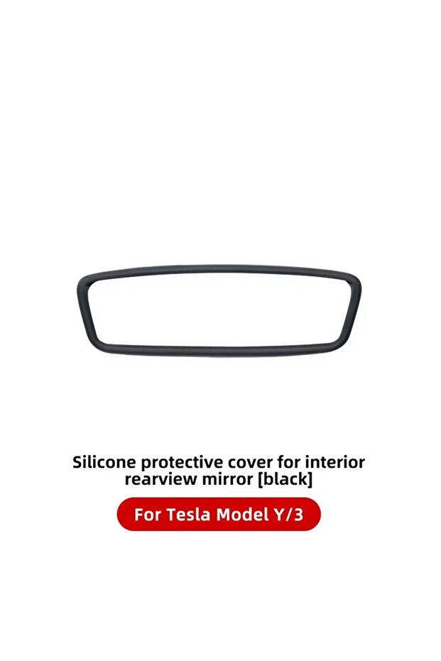 Black For Tesla Model Y Rear View Mirror Protector Frame Silicone Rearview Mirror Cover Sleeve Tesla