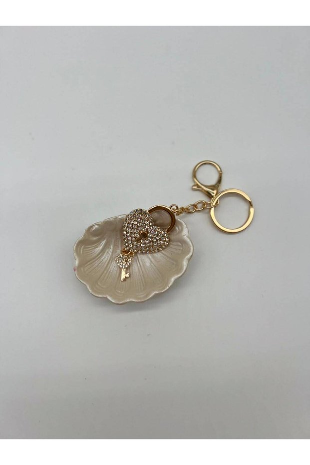 Keychain with Stone Figures – Cat, Dog, Bear and Cute Animal Patterns and Special Design Gold Bag Accessory