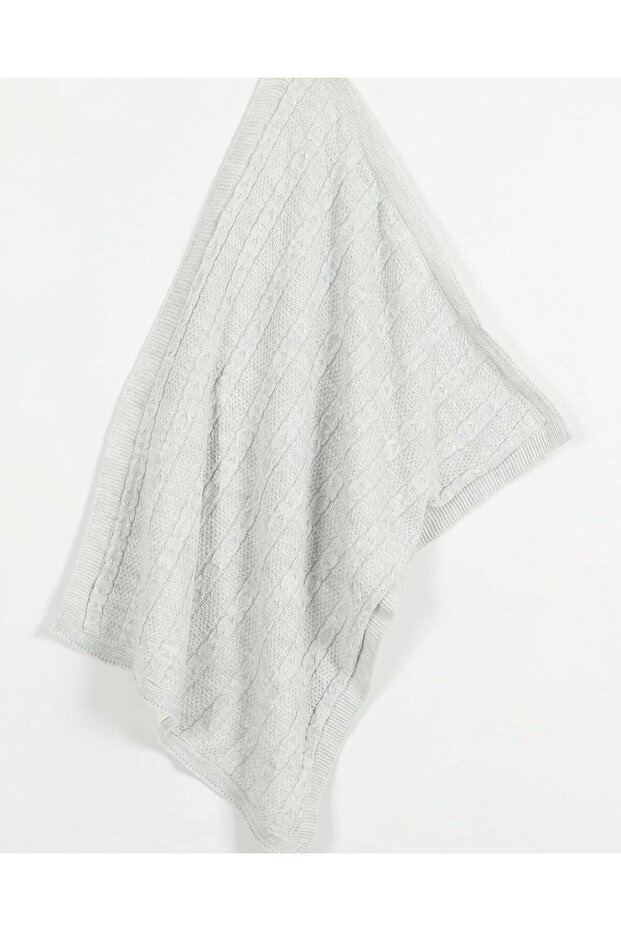 90X90 cm Winter Welsoft Knitwear Chain Patterned Baby Blanket L Breathable Structure R2799
