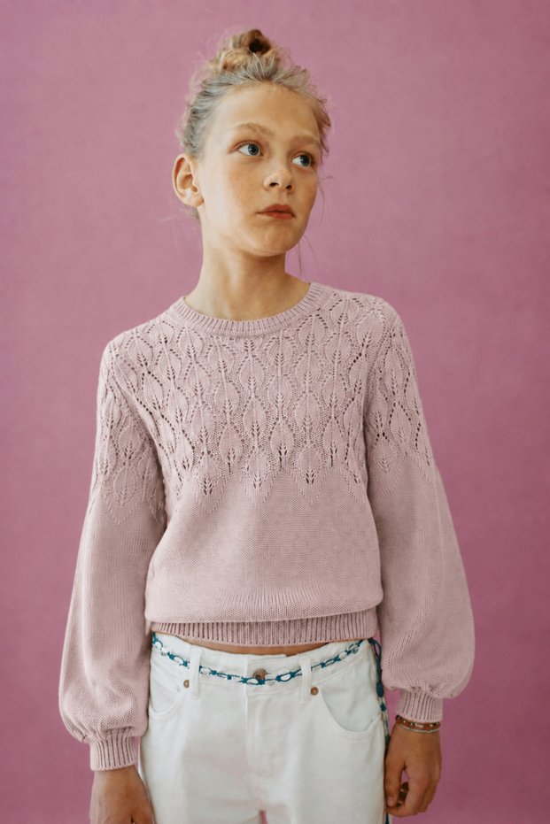 Girl's Balloon Sleeve Knitwear Sweater 6-16 Years 422410
