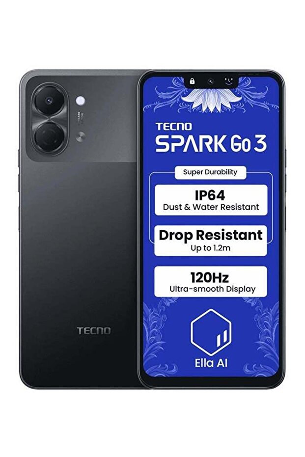 Spark Go 3 4G 128GB 4GB RAM Ink Black Dual Sim Smartphone Global Version