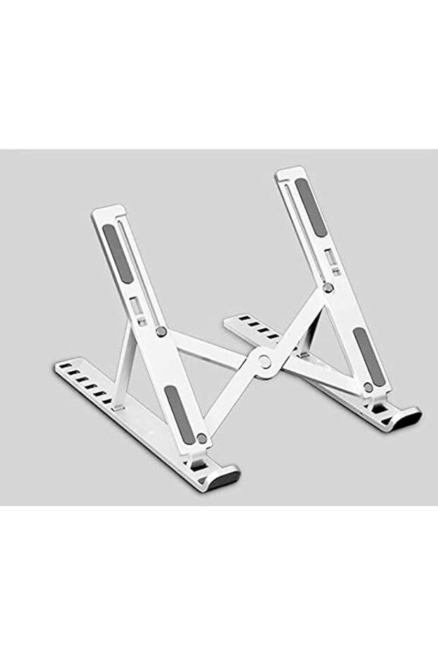 Folding Travel Laptop Riser stand Cooling Bracket holder Support Base Notebook For Macbook Pro Lapdesk Computer (White)