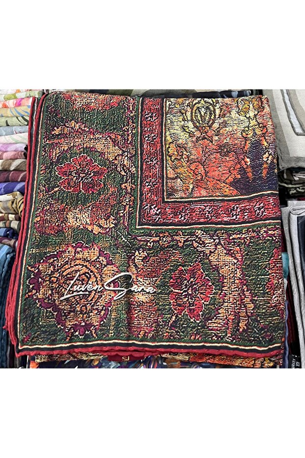Ethnic Pattern Tencel Cotton Scarf