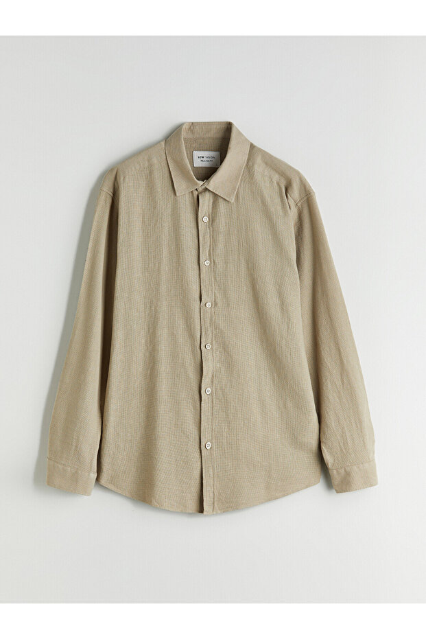 Regular Fit Long Sleeve Men's Shirt