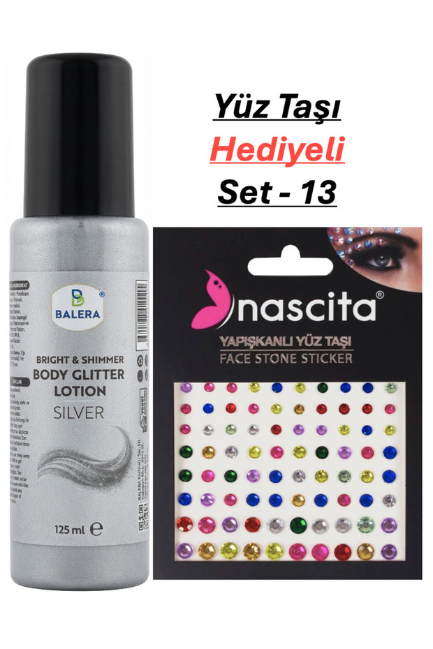 Body Lotion Silver Glitter 125 ml & Facial Stone Gift-13