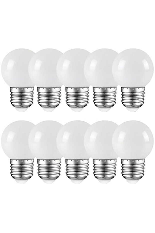 E27 LED Light Bulb 2W (20W Incandescent Equivalent), G45 Golf Ball E27 Screw, Warm White 3000K, 220-240V,Non-Dimmable,10 Pack