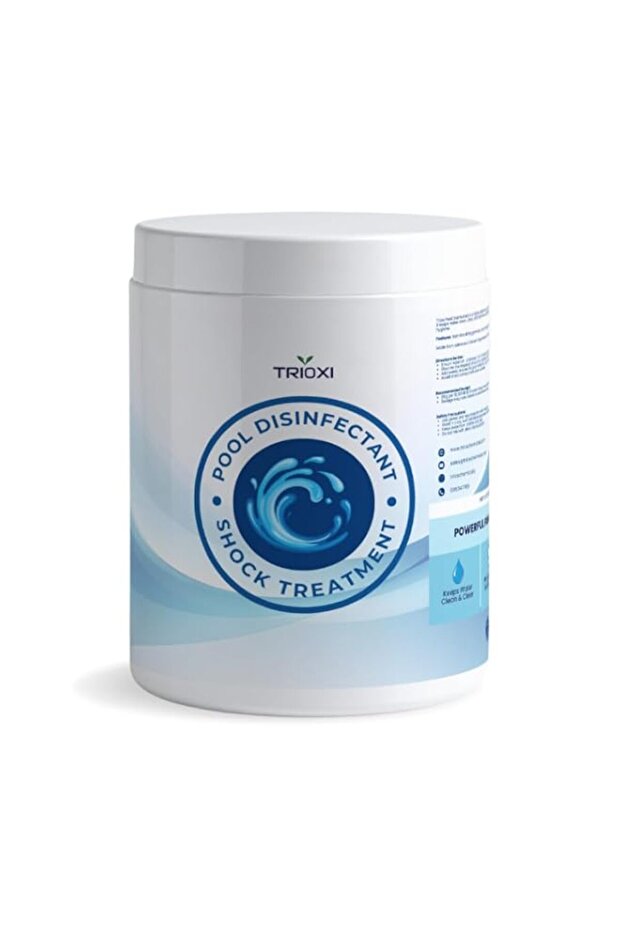 Trioxi Pool & Spa Chlorine Shock Treatment – Fast-Acting Bleaching Powder for Clean & Clear Water (500gm)