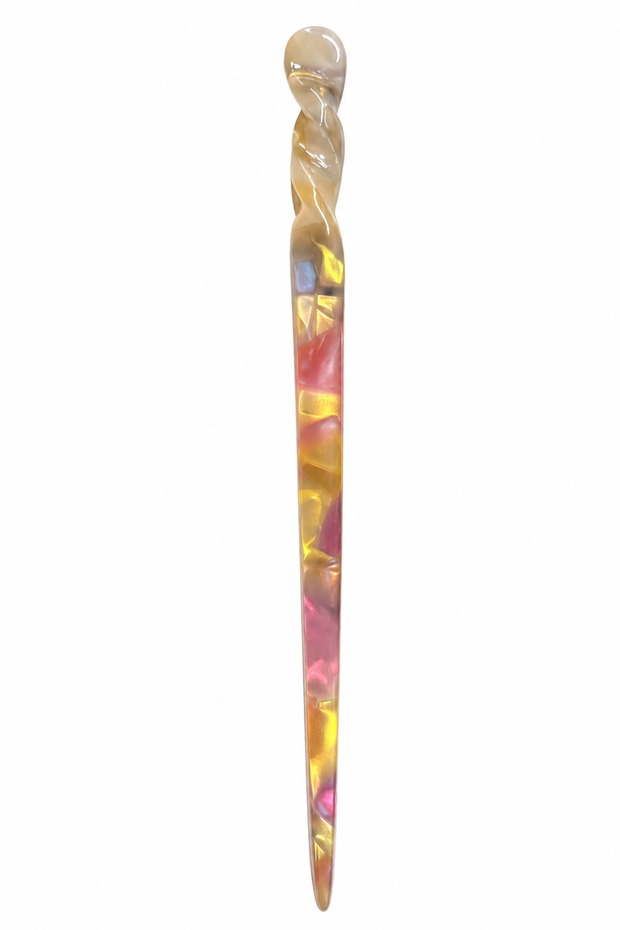 Elegant Patterned Hair Stick Bun Clip Stylish Hair Accessory for Women