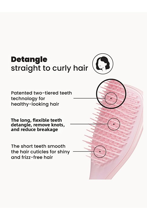 Ultimate Detangler Mini Millennial Pink Comb - 3