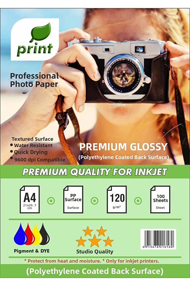 A4 Premium Glossy Double-Sided Photo Paper 120Gr 100 Sheets