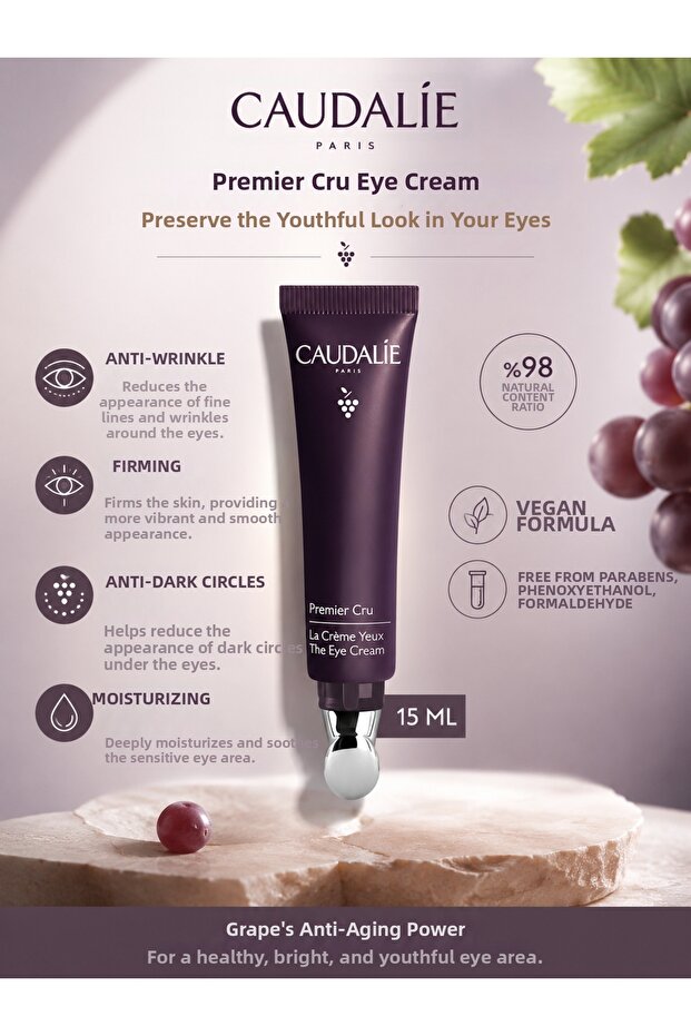 Premier Cru Eye Care Cream 15 ml - Anti-Aging Intensive Moisturizing and Renewing Care