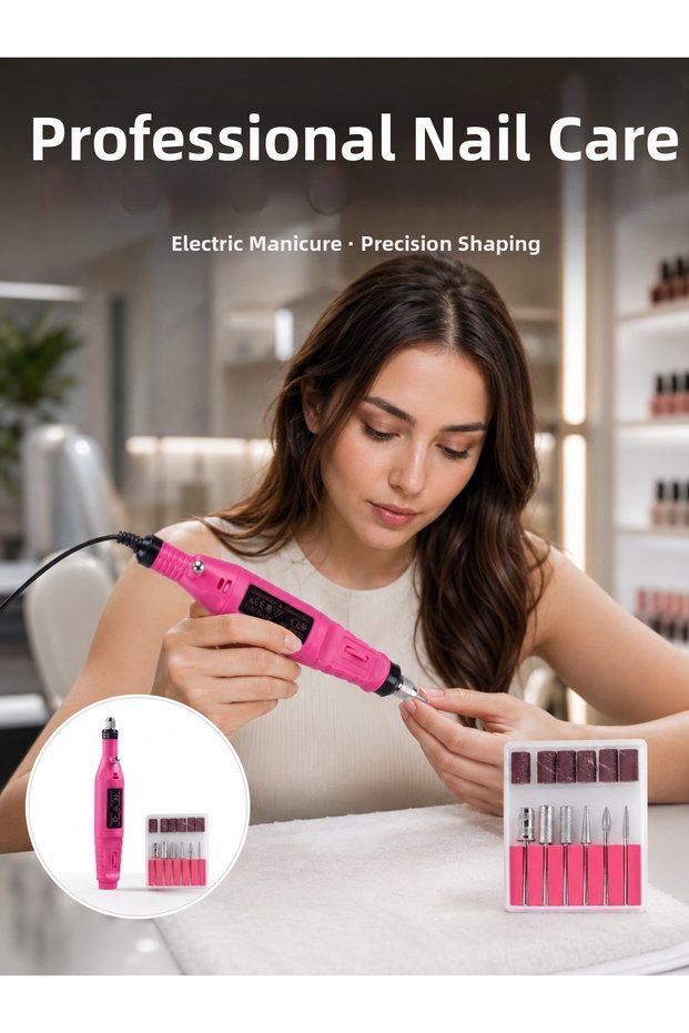 Electric Professional Manicure Pedicure Set Replaceable Head Option New Generation