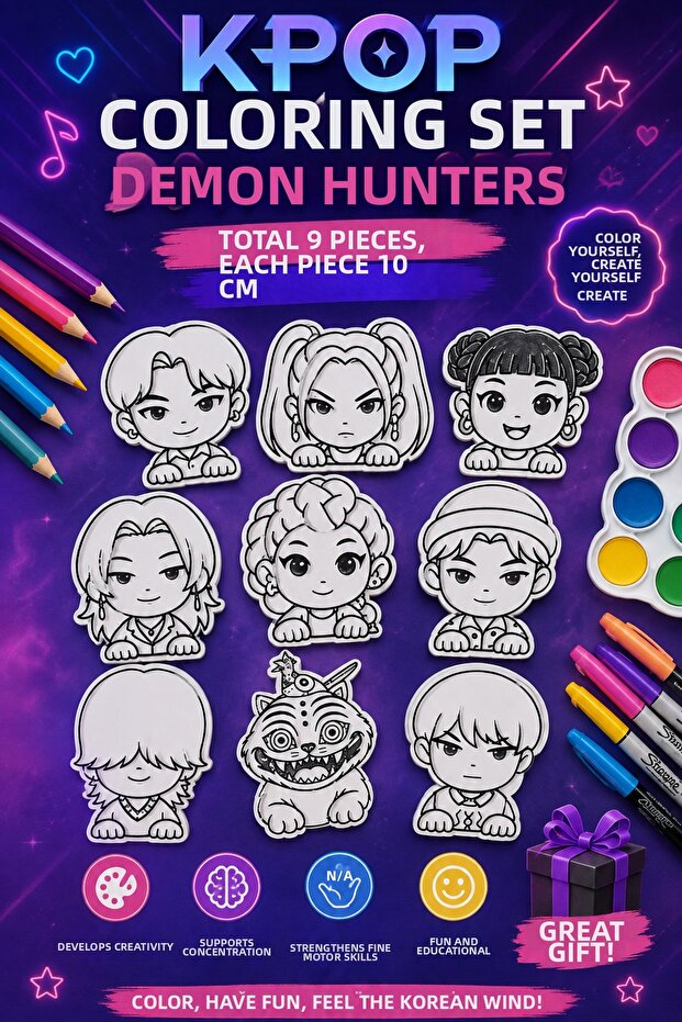 مجموعة رسم K-POP Demon Hunters
