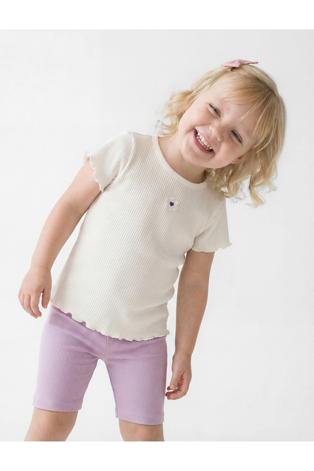 Basic-Leggings aus Baumwolle mit elastischem Bund - 3