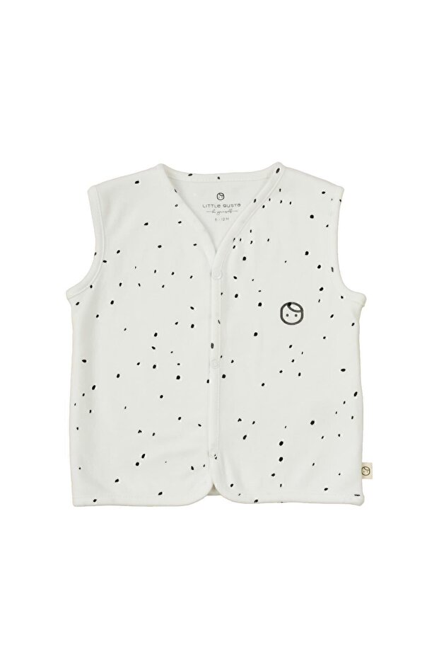 Double Sided Vest Newborn Cosmos White Organic Cotton