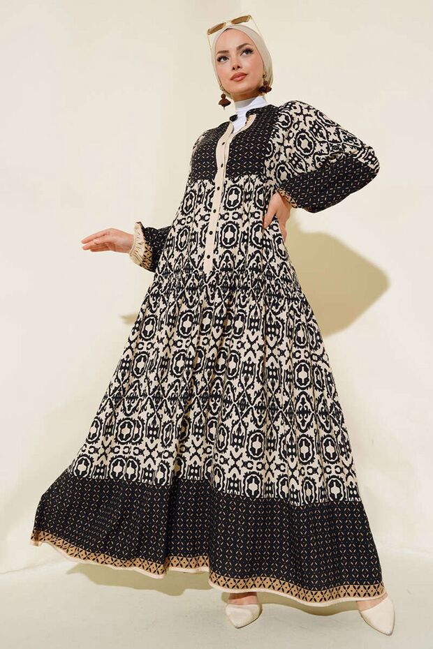 BDART Printed V-Neck Maxi Dress - 2