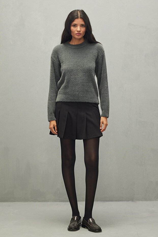 Anthracite Soft Crop Sweater