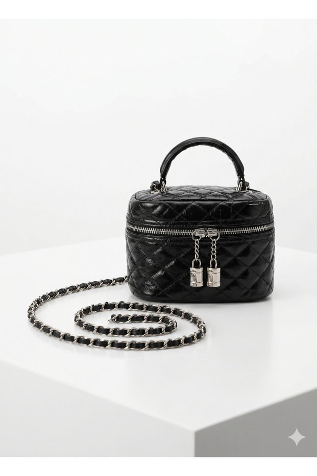 Black Faux Leather Almira Women's Crossbody Bag Black