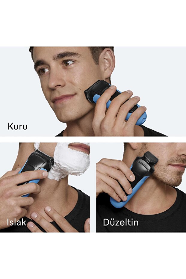 Series 3 Elektrikli Sakal Şekillendirici ve Tıraş Makinesi, Islak ve Kuru, 310BT - 4