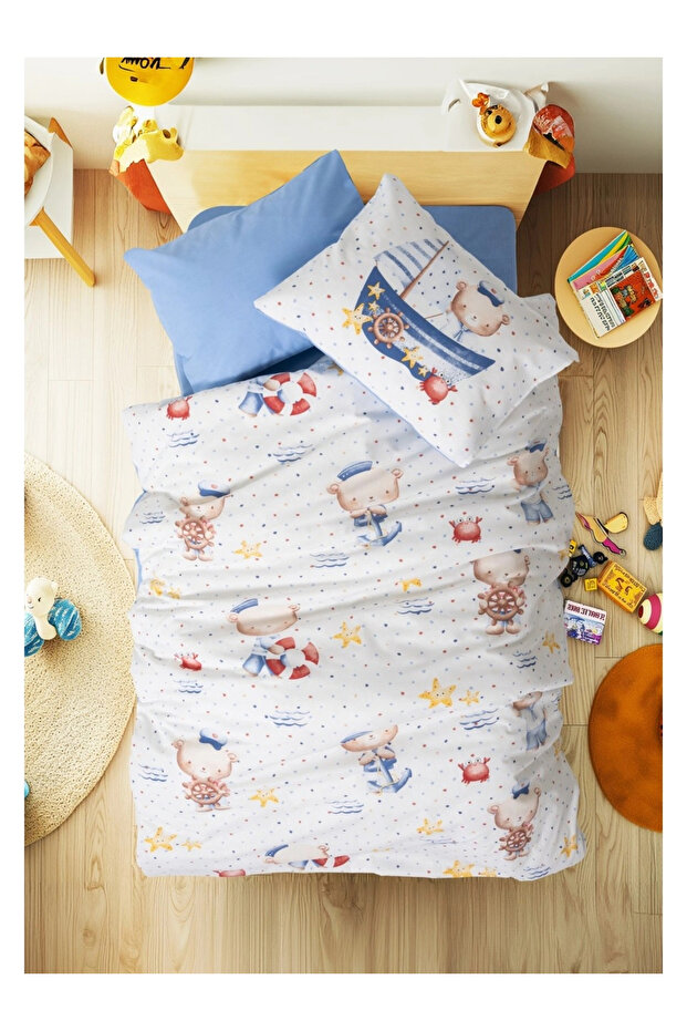 Box Ranforce Baby Duvet Cover Set Seaman Blue