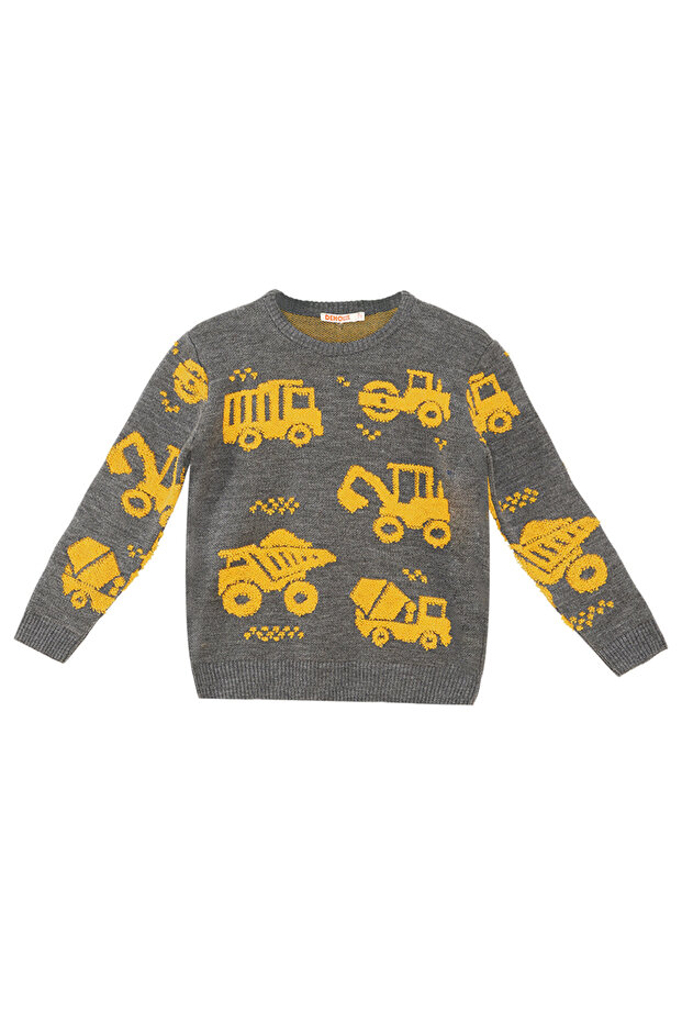 Construction Vehicles Boy Sweater - 3