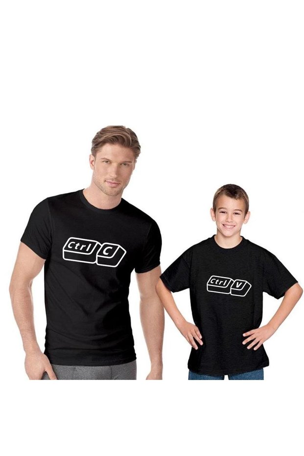 Father Son Daughter Ctrl+C Ctrl+V T-Shirt (This Is the Price of One Item, Add 2 Items to the Cart to Create a Combination)