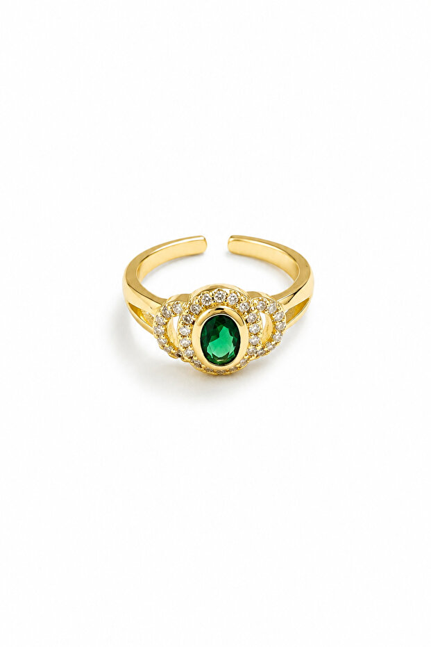 Oval Stones Adjustable Ring - 4