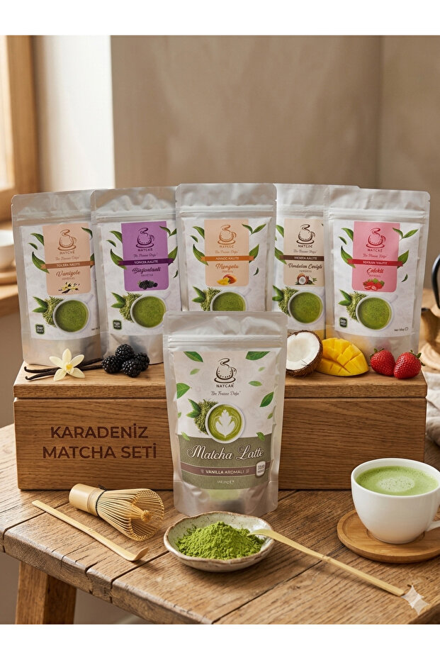 Set of Six Flavored Matcha Tea (Total 450 Grams)