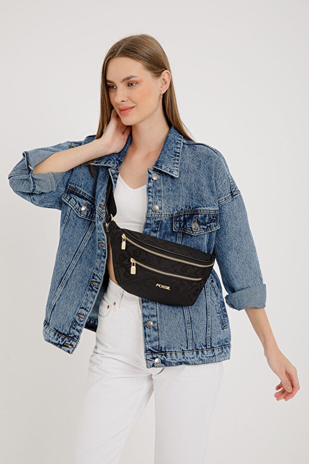 Fossil Siyah Kadın Bel Çantası 05FS23Y449