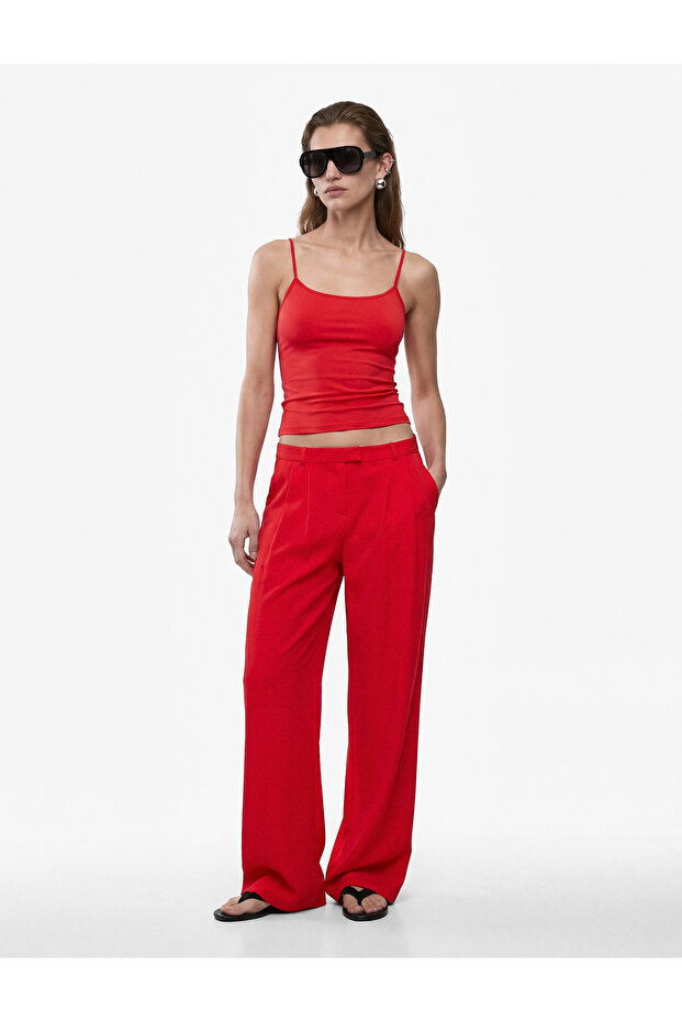 Slim fit tank top with rope straps