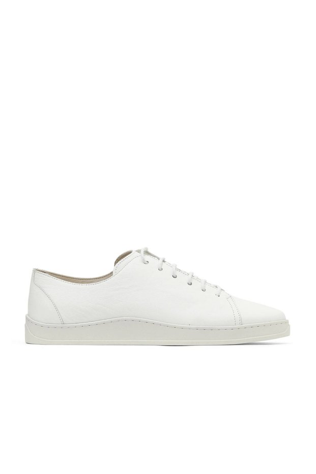 White Safari Leather Men's Sports Shoes 34Ma12347