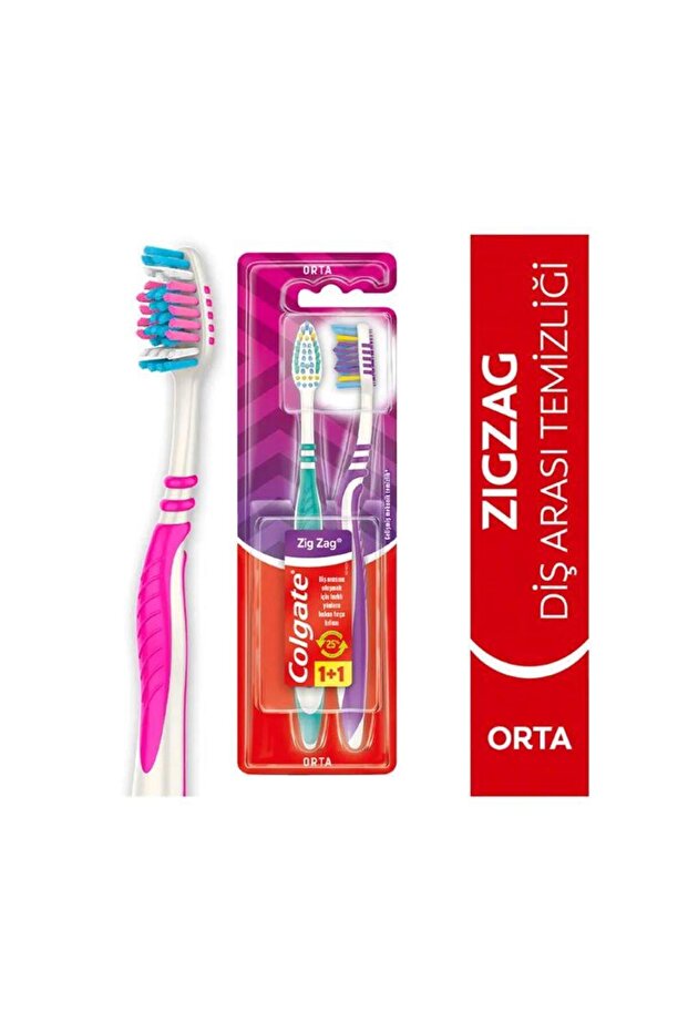 Zigzag Orta Diş Fırçası 1 + 1 - 1