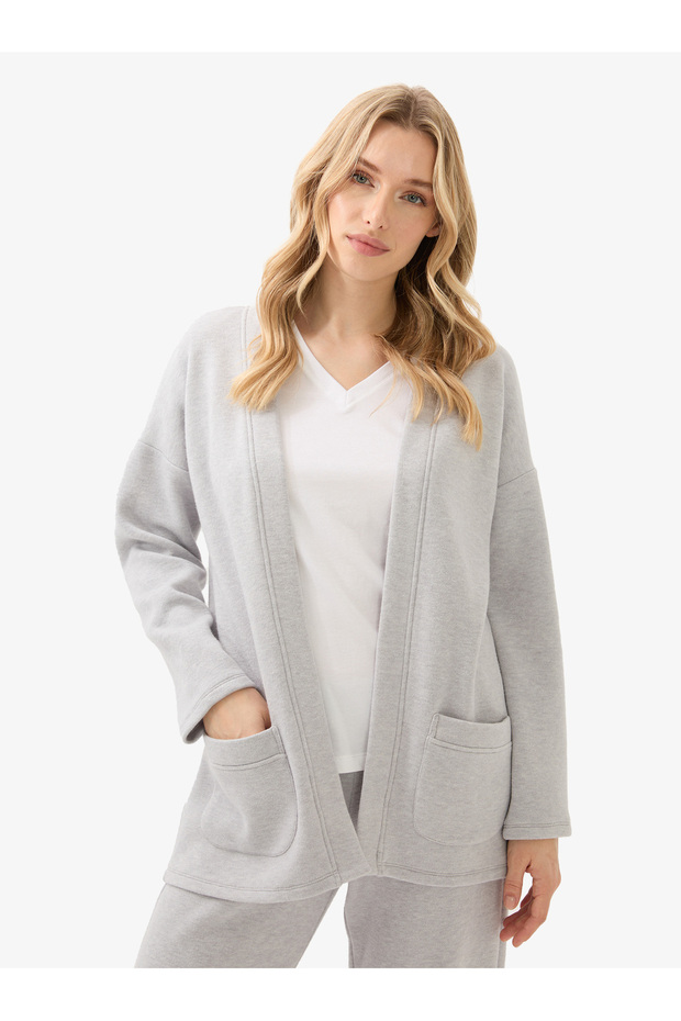 Women's Cardigan 60596 - Gray Melange