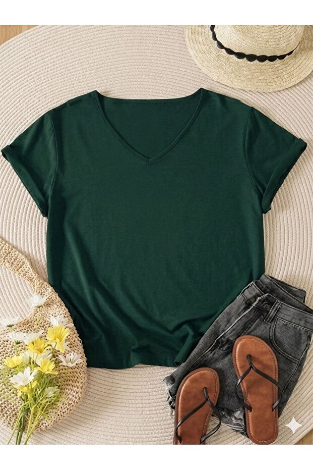Cotton V-Neck Regular Fit T-Shirt