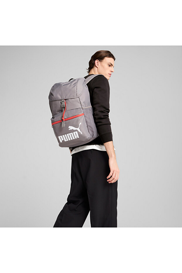 Phase Hooded Gray Backpack - 6