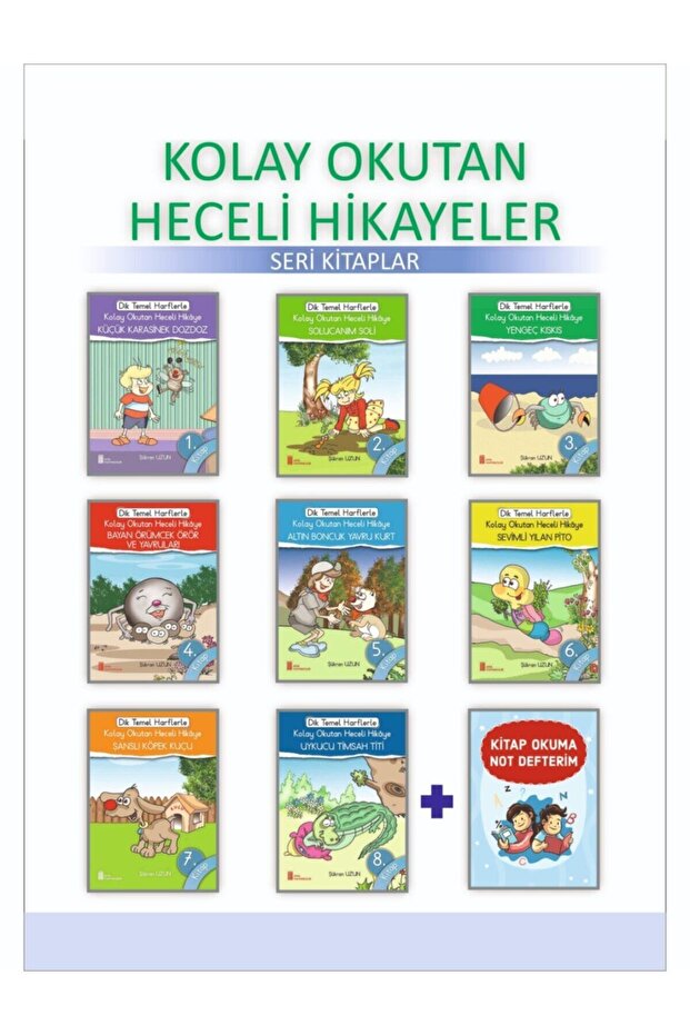 1.sınıflar Için Kolay Okutan Heceli Hikaye Kitap Okuma Not Defterim