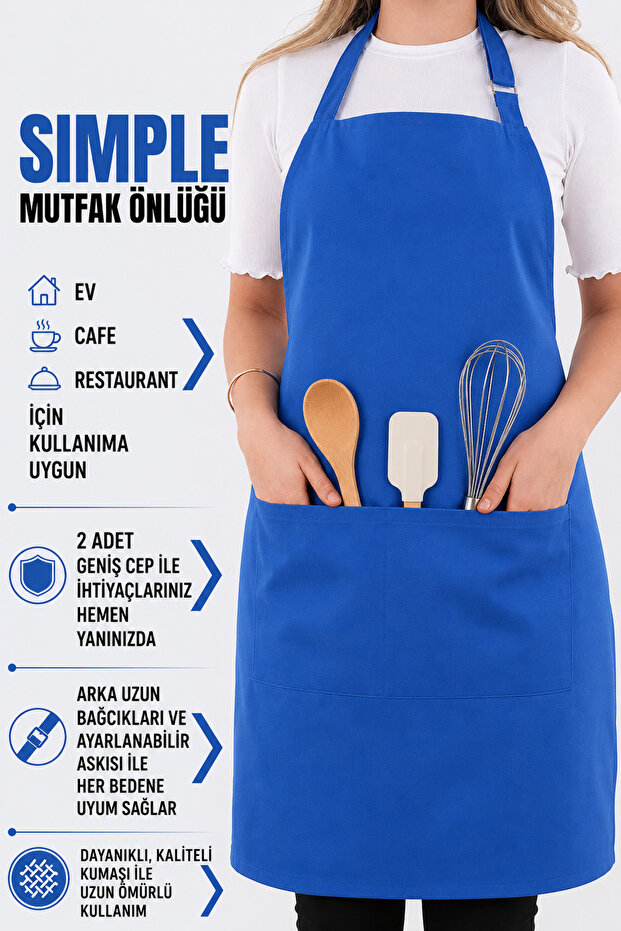 Simple kitchen apron with adjustable strap - 4