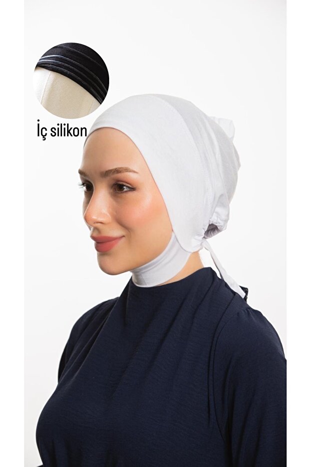 Silicone Cap Women's Hijab Cap, Large Volume, Practical, Seamless, Non-Slip, with Neck and Chin Support.