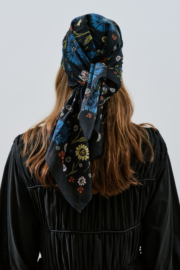 Patterned Cotton Shawl Cecile - 4