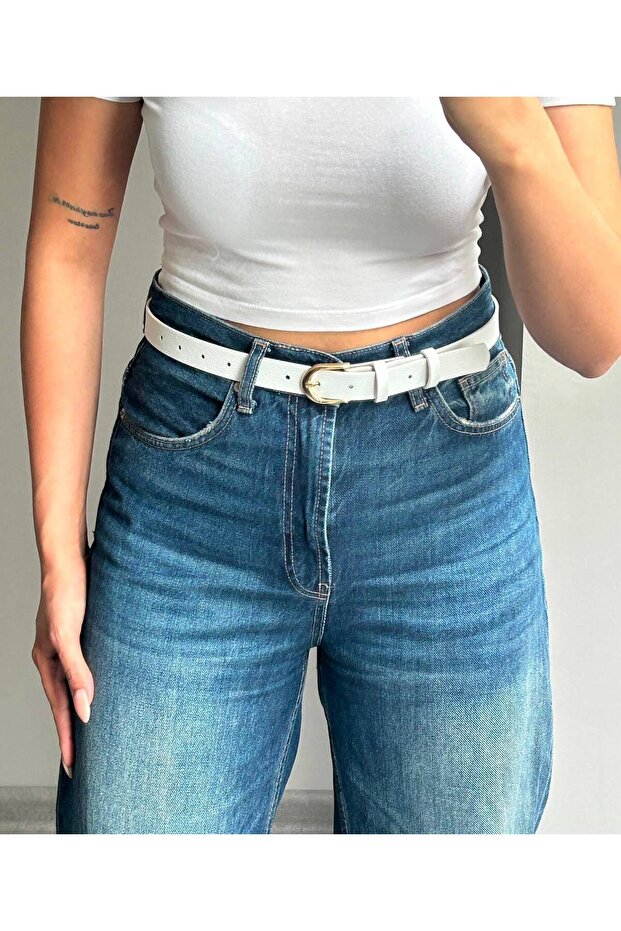 Loyal Oval Buckle Model Jacket Belt Dress Belt Trouser Belt