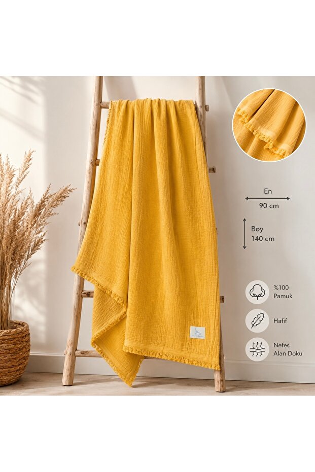 4 Layer Muslin Blanket Cotton Softness Muslin Blanket 100 Cotton 90*140 Cm