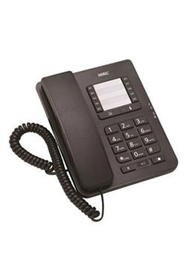 TM142 Siyah Ekransız Analog Masaüstü Telefon – Dayanıklı Kablolu Ofis Telefonu - 1