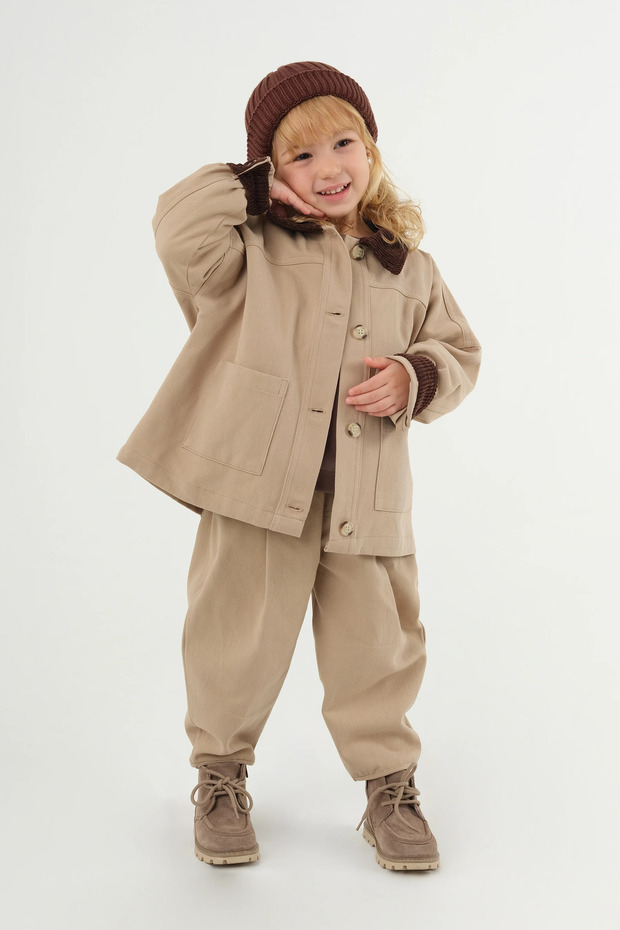 Velvet Collar Jacket Matte Mink
