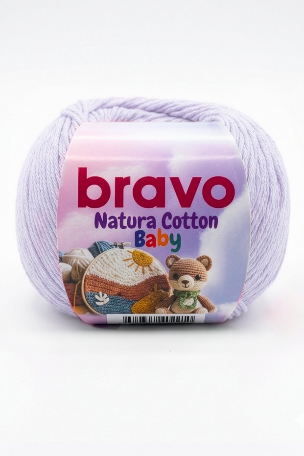 Natura Cotton Baby Lilac 505 100% Cotton Knitting Yarn 50 Gr 130 Mt